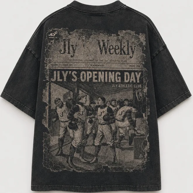 JLY Weekly vintage baseball newspaper tee