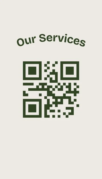 BuildCleanAZ card back with a scannable services QR code