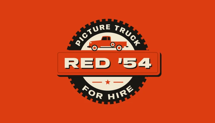 Red '54 concept business card, option A, front