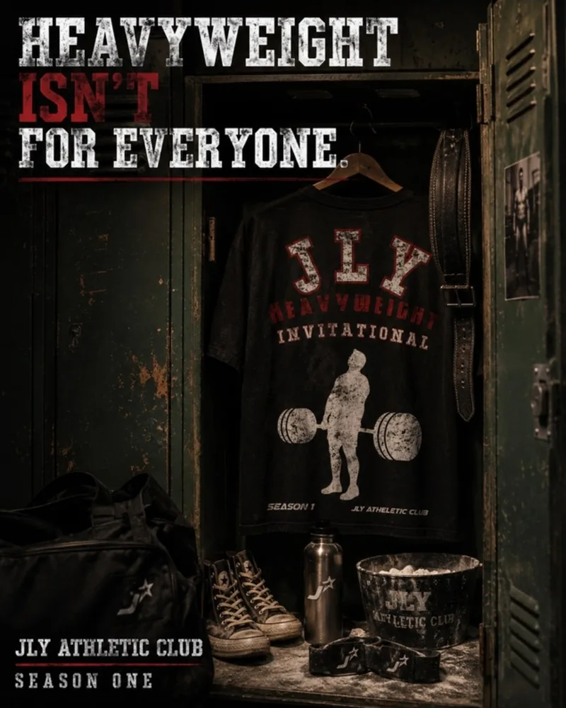 JLY Athletic Club campaign poster, Heavyweight Isn't For Everyone