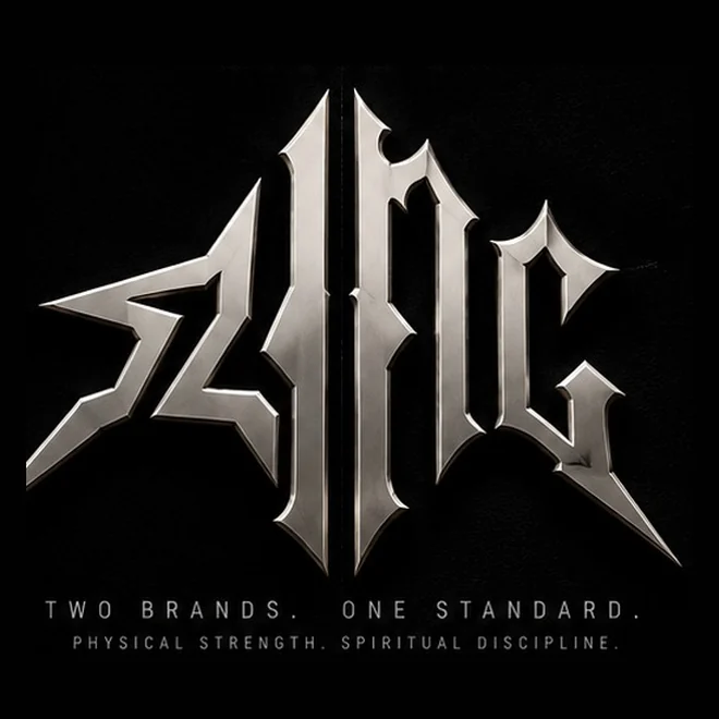 JLY x AOG collaboration mark, angular lettering