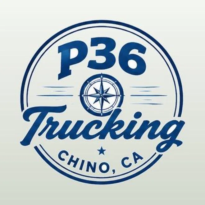 P36 Trucking classic badge logo concept
