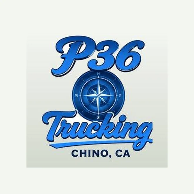 The final P36 Trucking logo, Chino CA, designed by UMS Digital